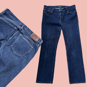 Lauren Ralph Lauren dark wash denim jeans straight leg petite 8P